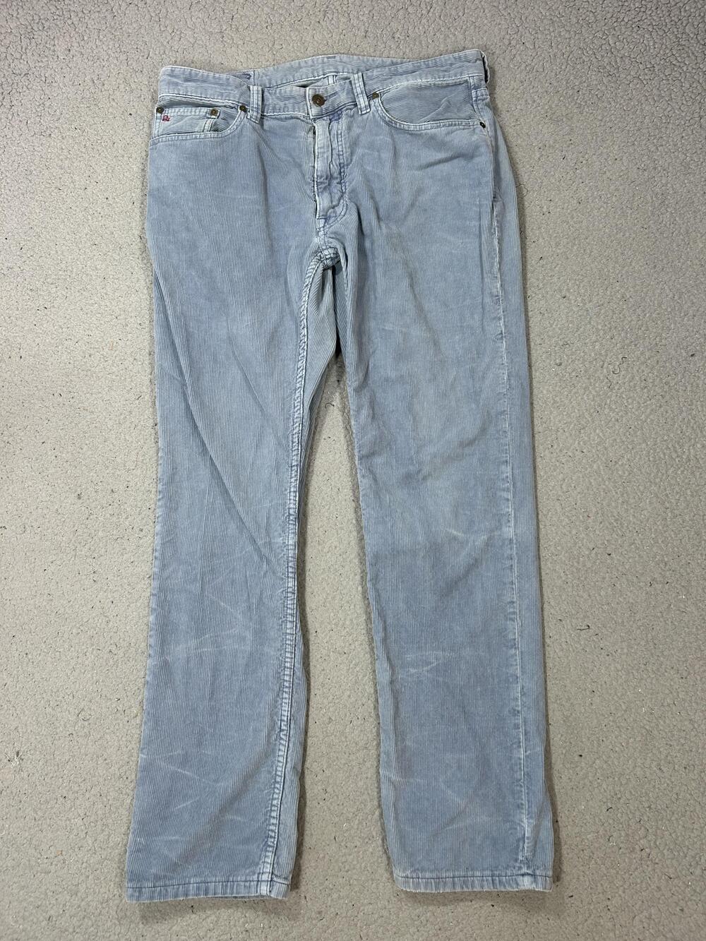 Polo Ralph Lauren Jeans Mens 34x30 Blue Marrick Slim Straight Corduroy Preppy